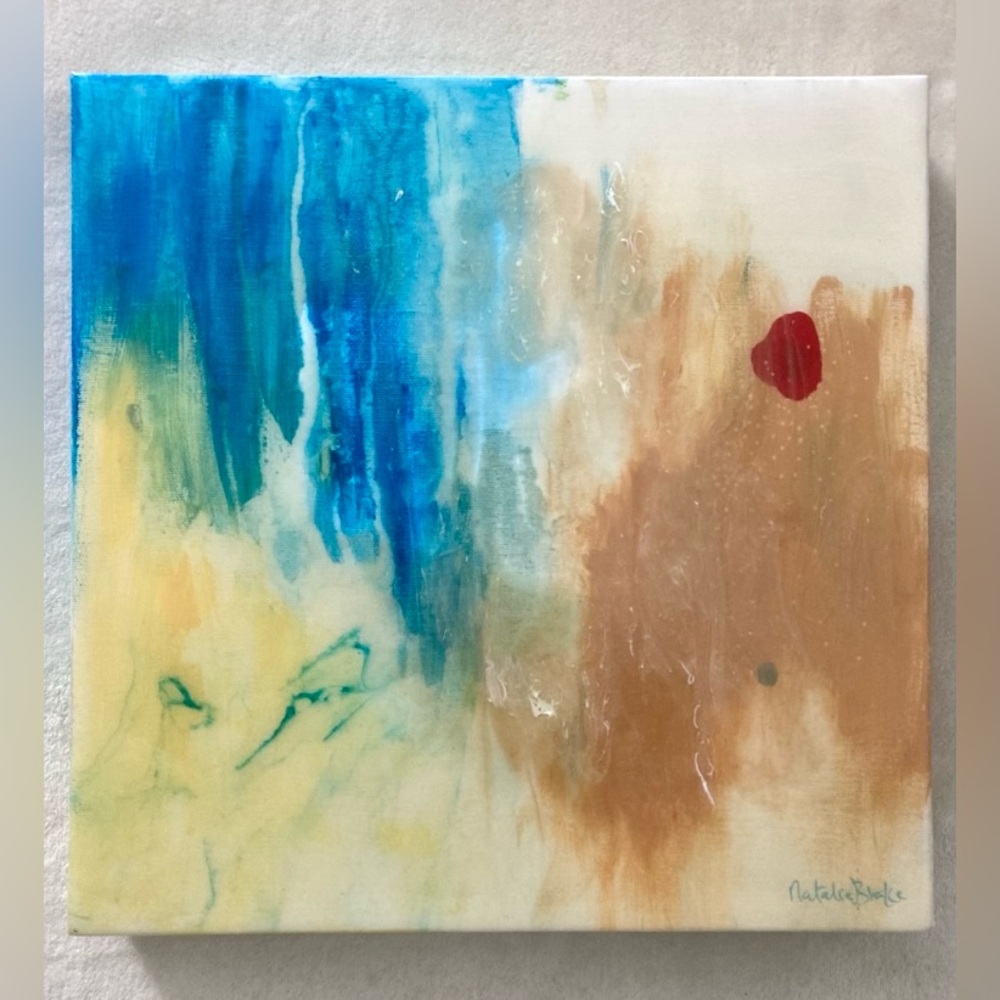 FUN, bright and eclectic original acrylic abstract painting by Natalie Brake